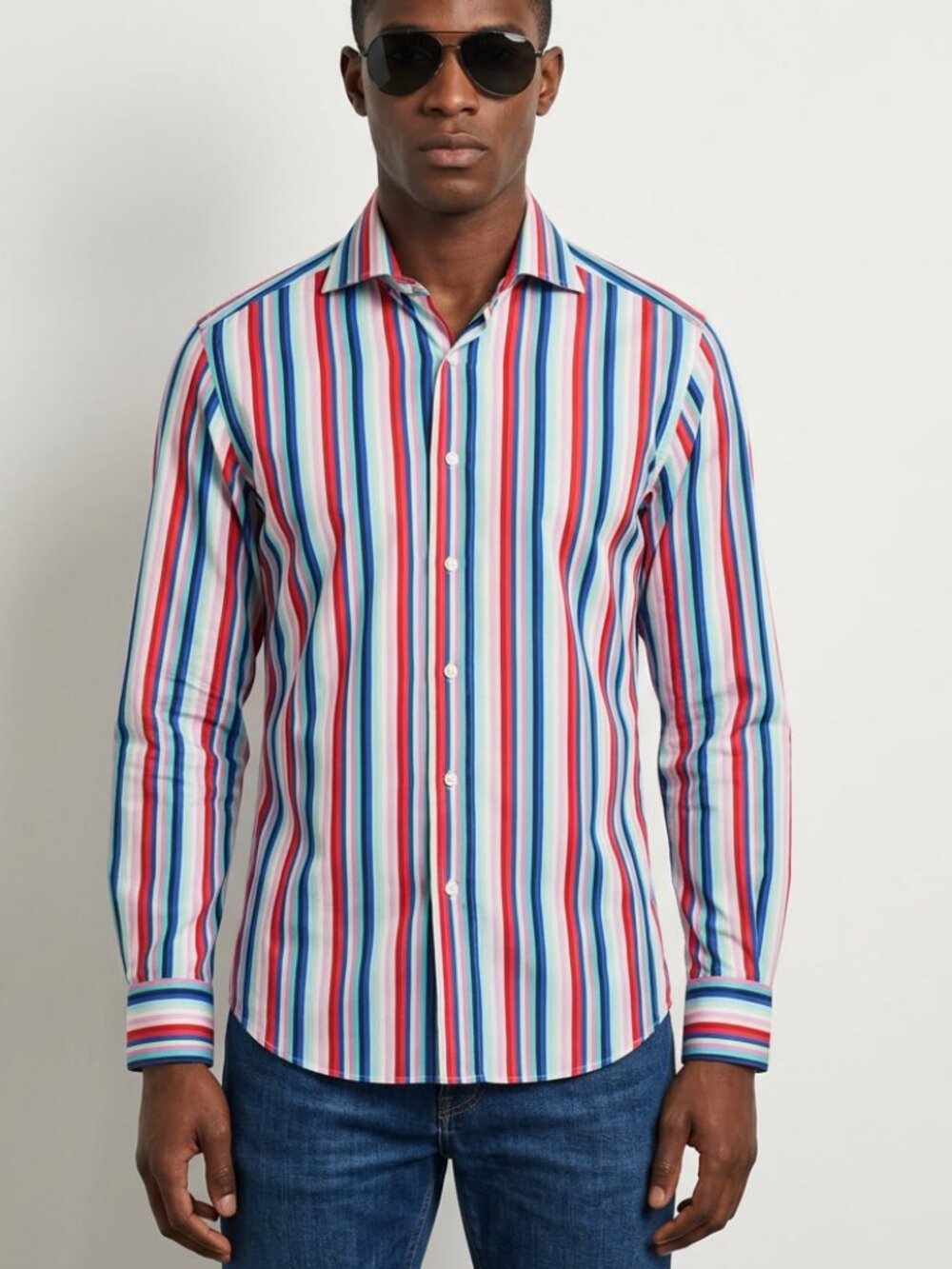 Etro Men's 100% Cotton Striped Shirt Size M